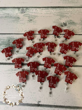 Load image into Gallery viewer, Scrub Top Glitter Badge Reel