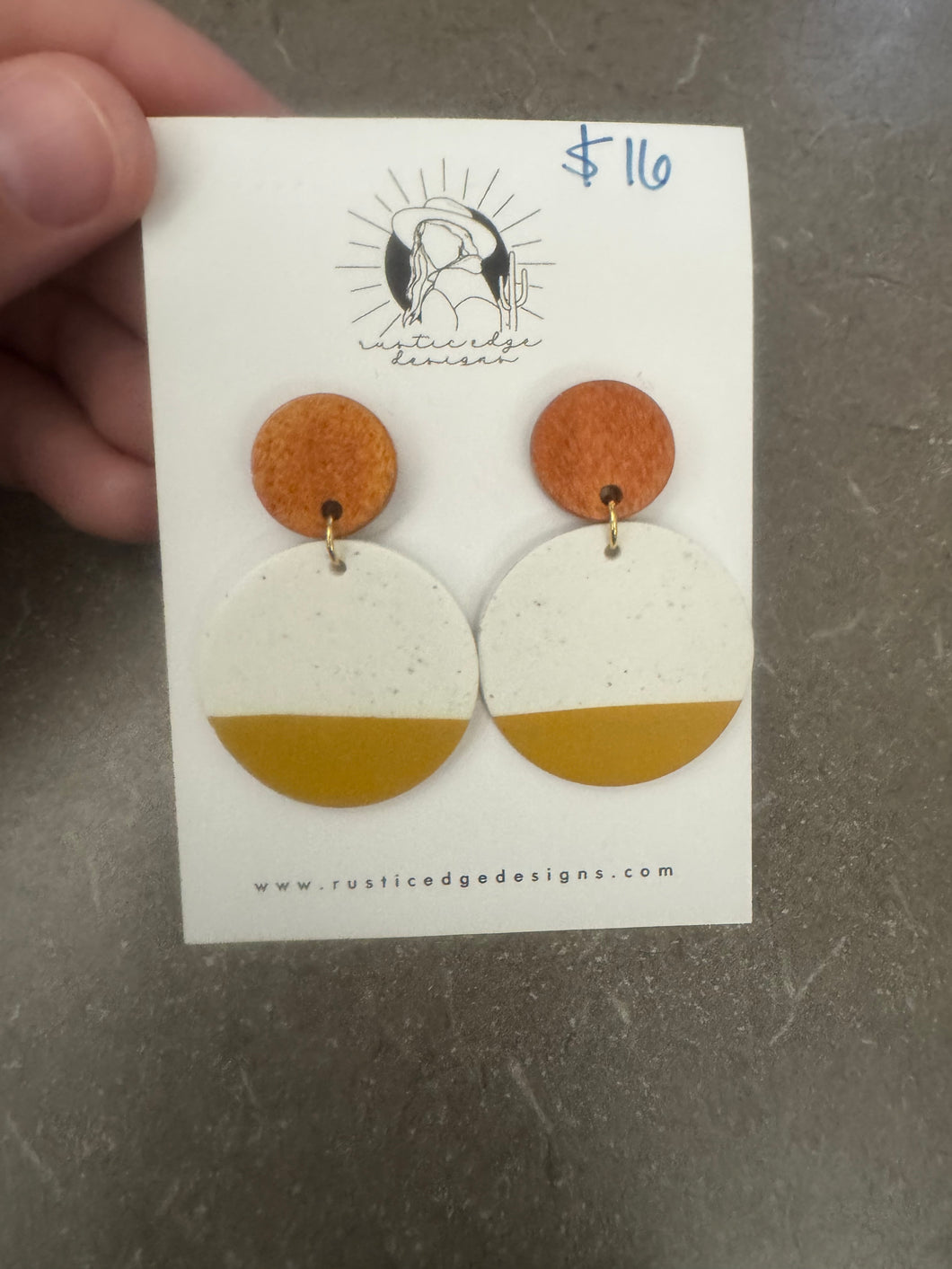 RTS Circle Clay Earrings