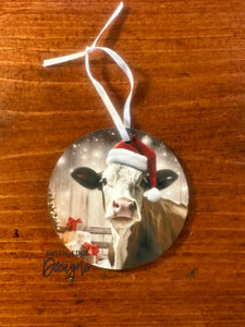 Hereford Cow Ornament