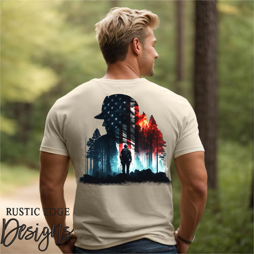 American Flag Firefighter