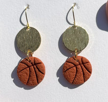 Load image into Gallery viewer, RTS Basketball Clay Earrings.