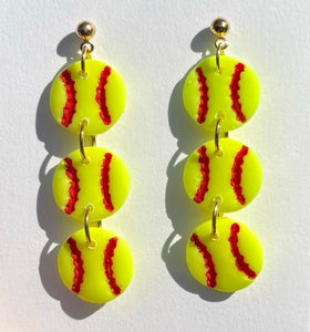 RTS Baseball / Softball Clay Earrings