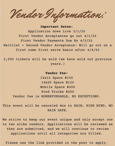 Christmas On The Farm 2025 Vendor Fee
