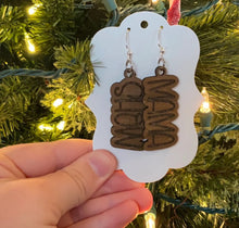 Load image into Gallery viewer, RTS Show Mama Wood Earrings