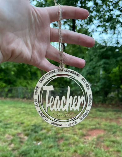 Teacher Wooden Ornament