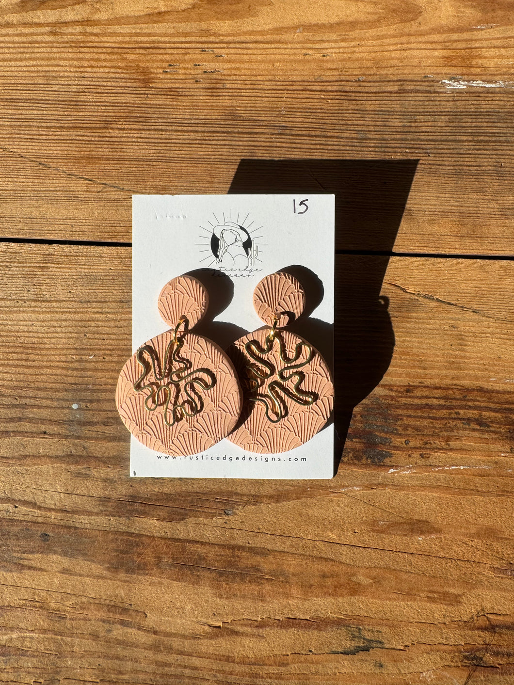 Ready To Ship Terracotta Beachy Clay Earrings