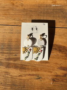 Ready To Ship Caterpillar Clay Earrings