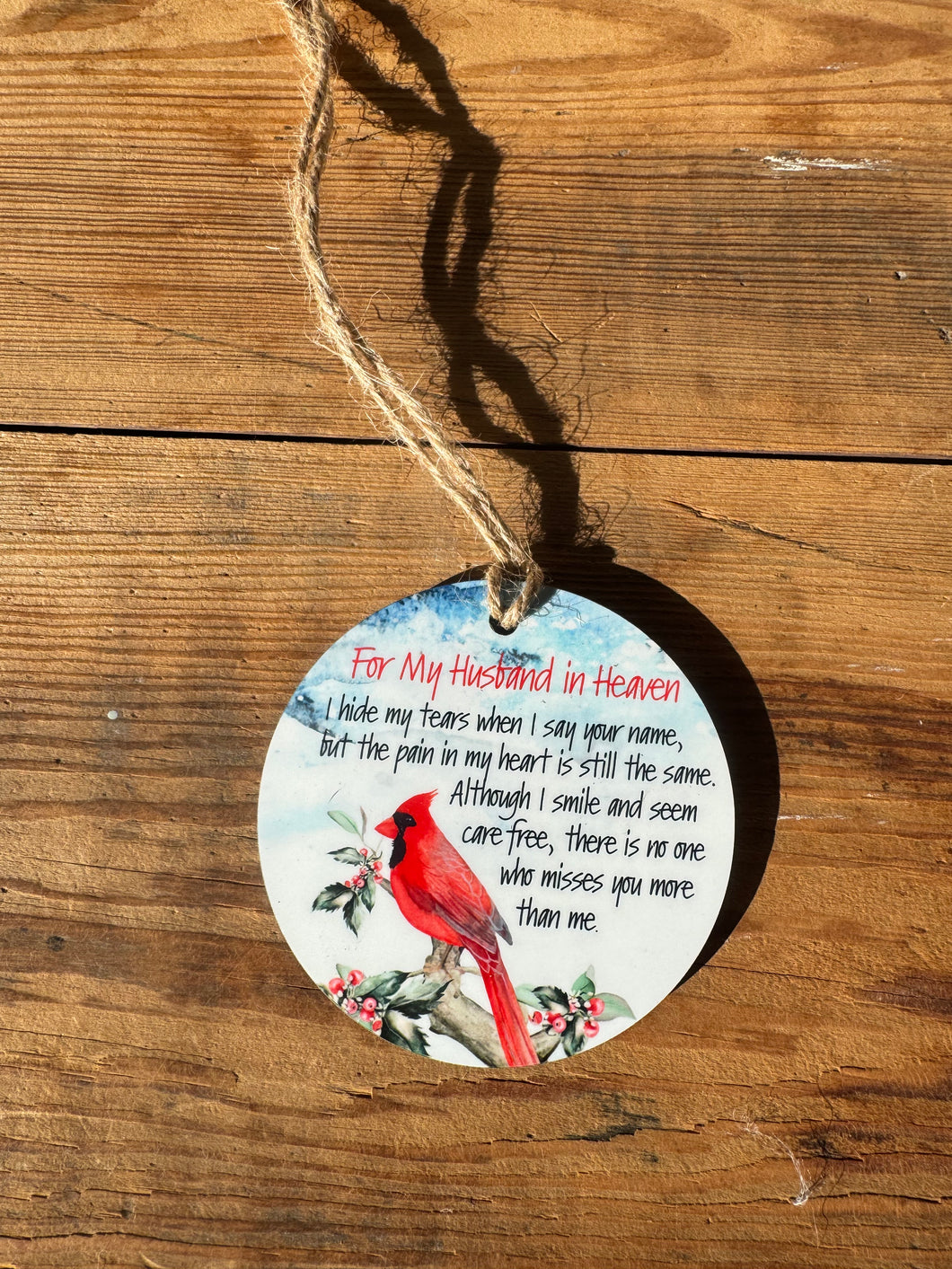 Ready To Ship Husband In Heaven Ornament