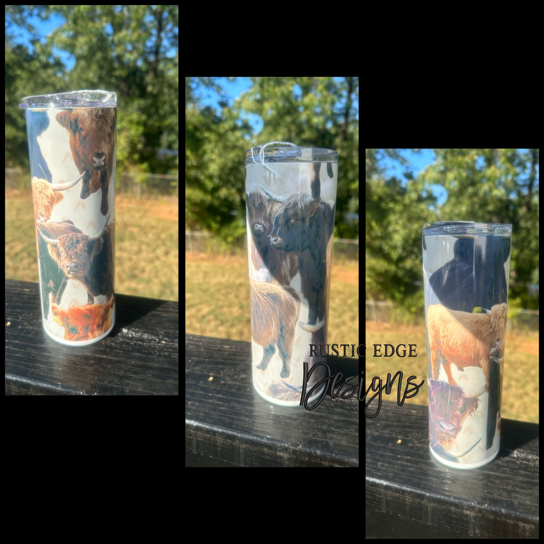 Highland Cow Sublimation Tumbler