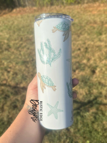 Sea Turtle Sublimation Tumbler