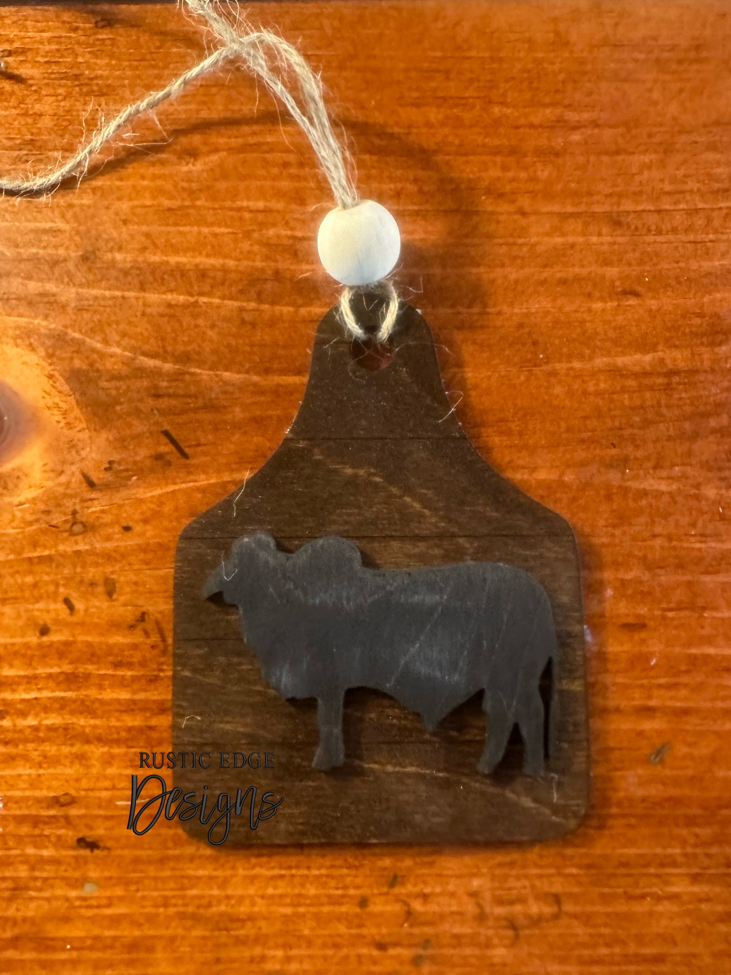 Brahma Bull Cow Tag Ornament