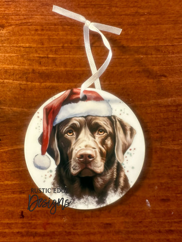 Chocolate Lab Ornament