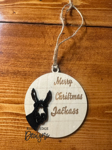 Merry Christmas Jackass Ornament