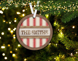 Candy Cane Stripe Personalizable Ornament