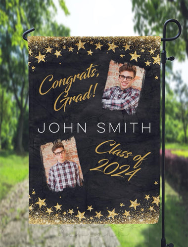 Congrats Grad Customizable Garden Flag