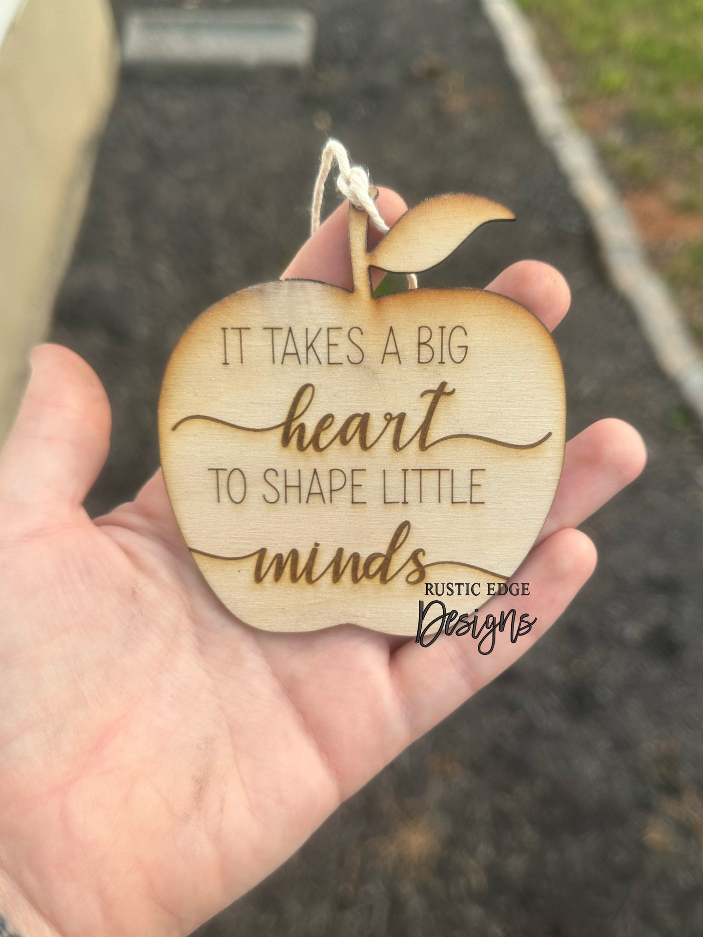 It Takes A Big Heart To Shape Little Minds Apple Ornament