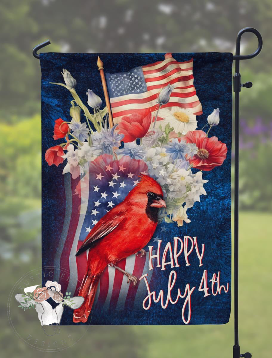 Happy July 4th Garden Flag