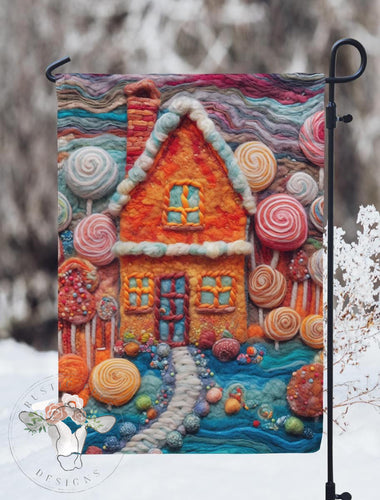 Candy House Garden Flag