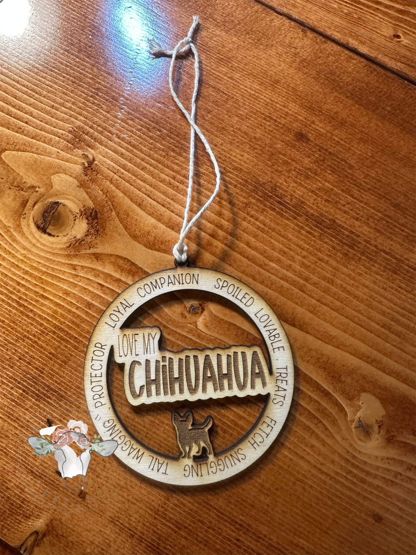 I Love My Chihuahua Ornament