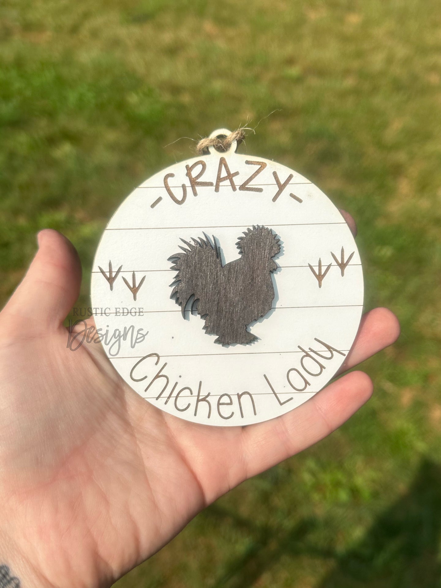 Crazy Chicken Lady Ornament