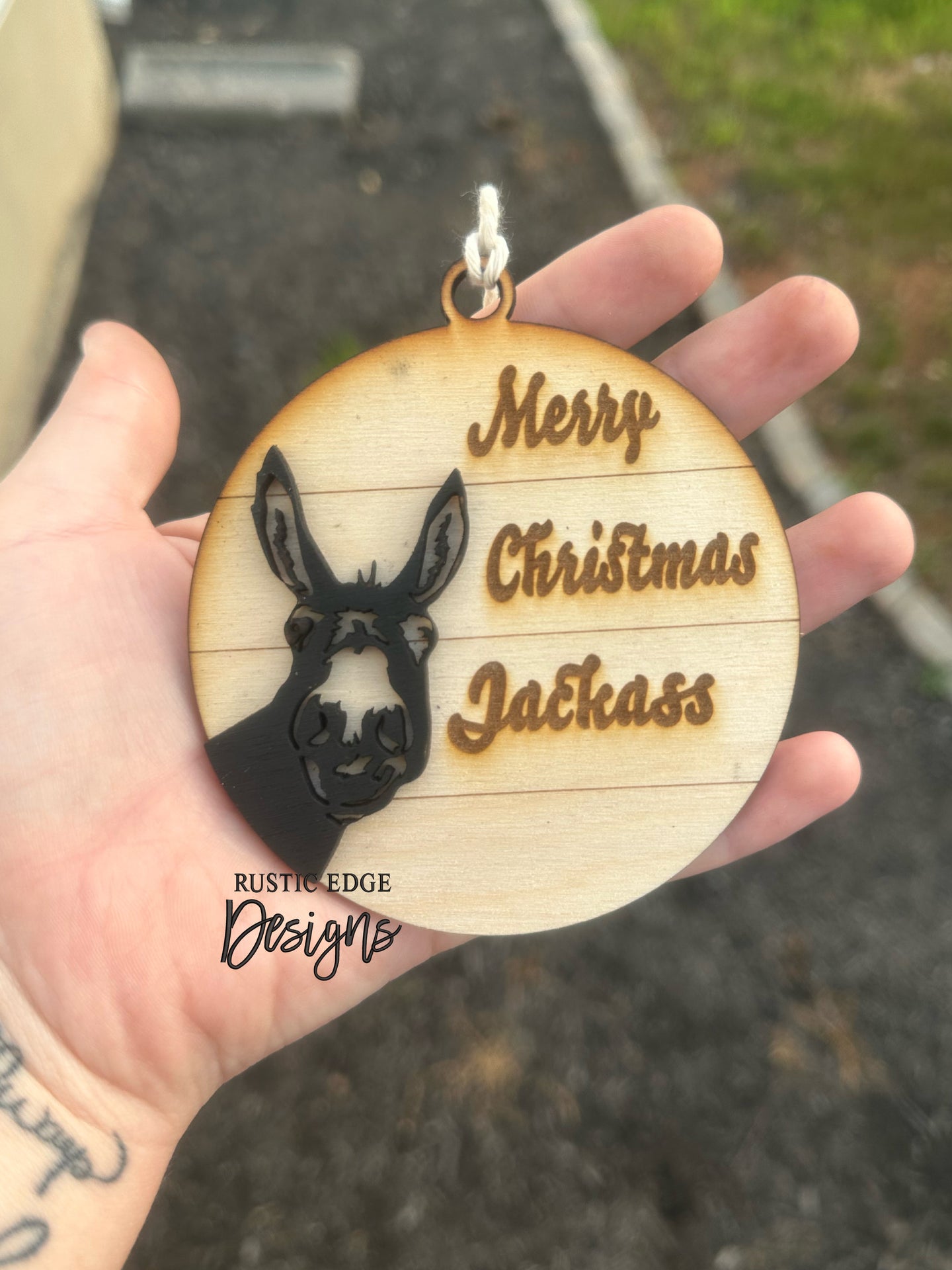 Merry Christmas Jackass Ornament