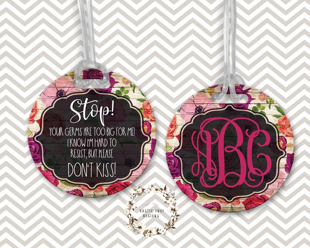 Floral Customizable Car Seat Tag