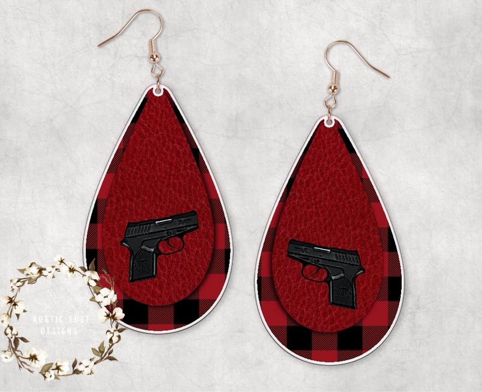 Hand Gun Earrings