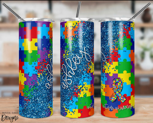 Puzzle Piece Customizable Sublimation Tumbler