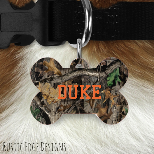 Camouflage Customizable Pet Tag