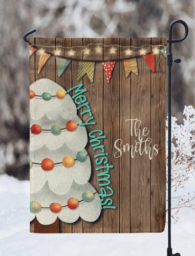 Customizable Merry Christmas Garden Flag