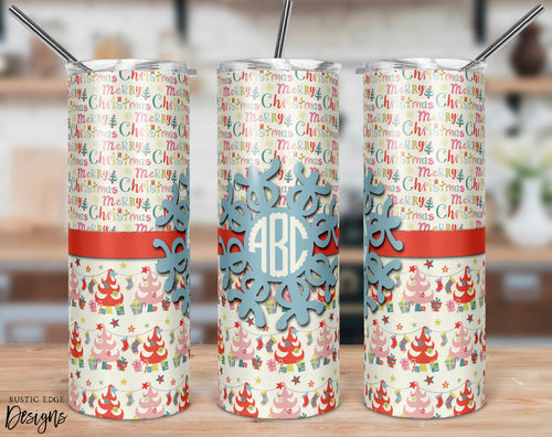 Customizable Snowflake Sublimation Tumbler