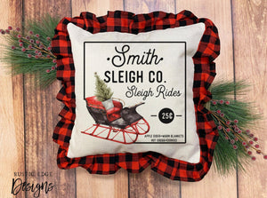 Customizable Sleigh Ride Co. Pillow Cover