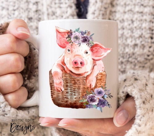 Floral Pig Mug