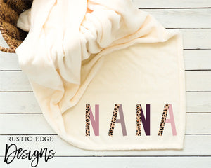 Nana Sublimation Fleece Throw