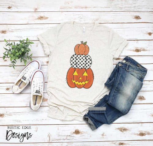 Stacked Pumpkin Sublimation Tee