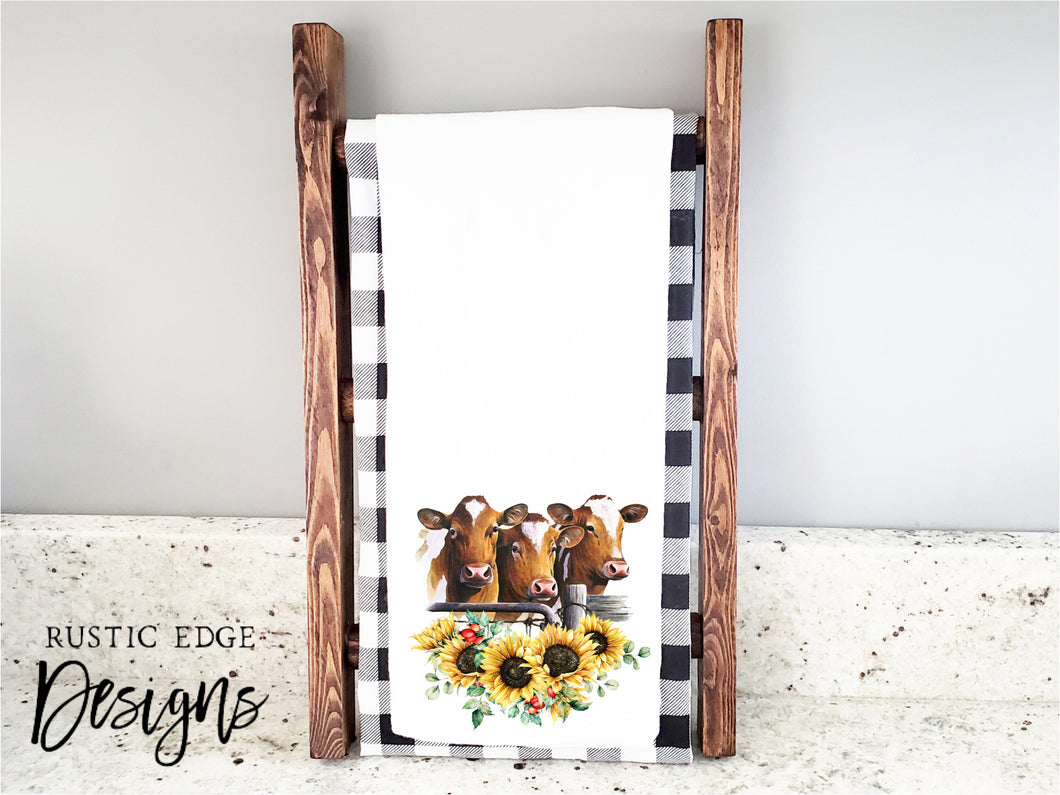 Sunflower & Cows Kitchen Towel