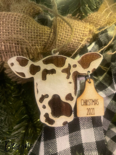 Customized Wooden Cow Ornament