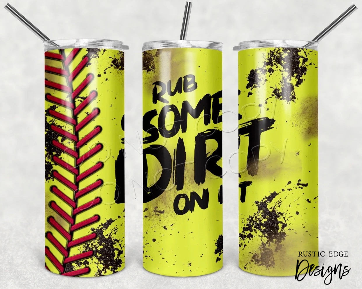 Dirt Softball Sublimation Tumbler