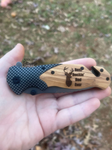 Customizable Wooden Pocket Knife