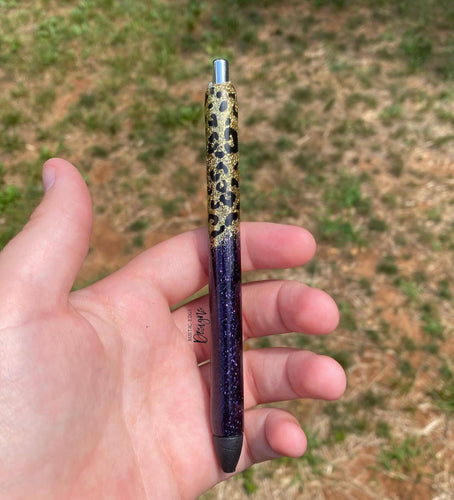 Gold & Black Leopard Epoxy Pen