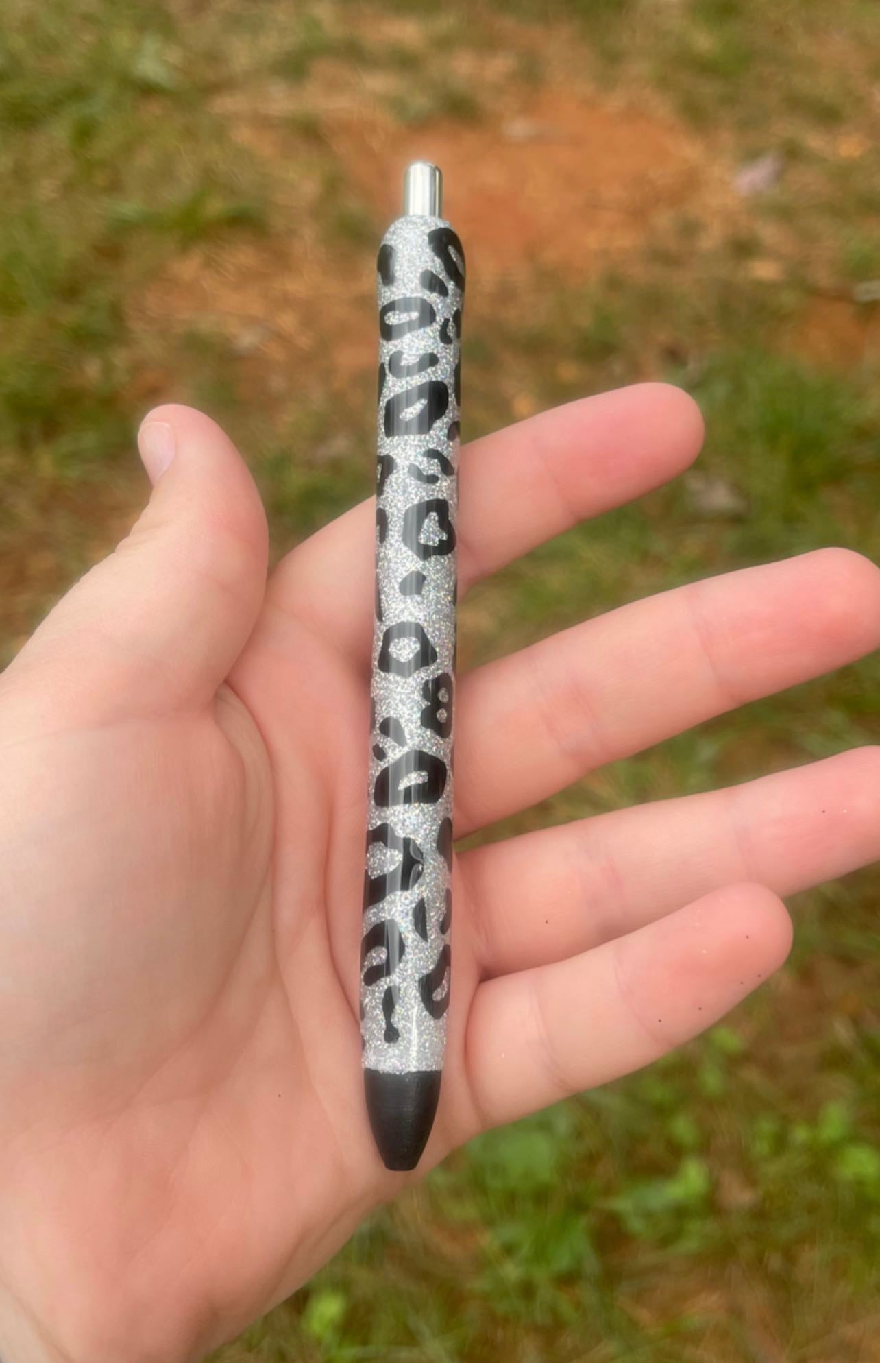 Single Glitter Leopard Epoxy Pen