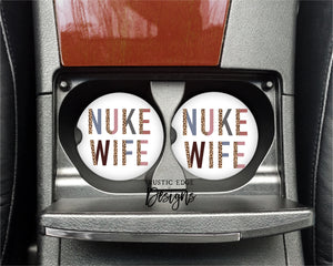 Nuke Wife Car Coasters