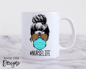 Nurse Life Mom Bun Mug
