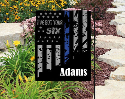 Thin Blue Line Garden Flag