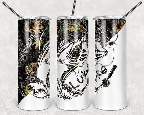 Camouflage Fish Sublimation Tumbler