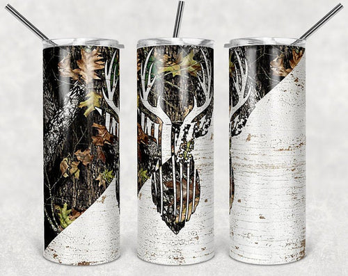 Camouflage Deer Head Sublimation Tumbler