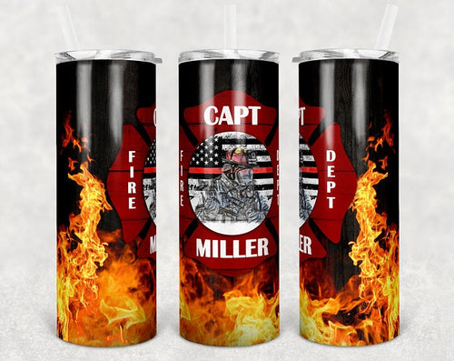 Maltese Cross Flame Sublimation Tumbler