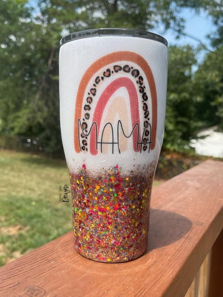 Rainbow Mama Epoxy Tumbler