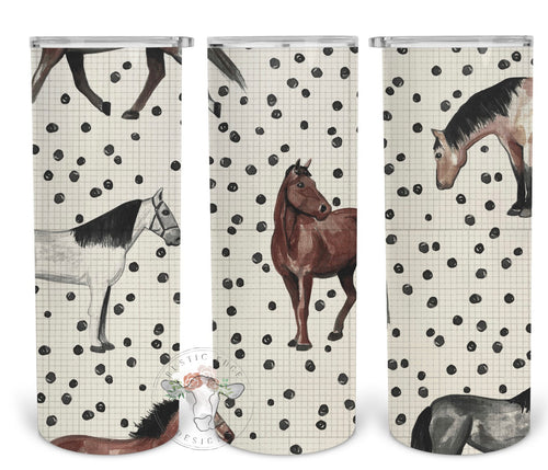 Polka Dot Horses Sublimation Tumbler