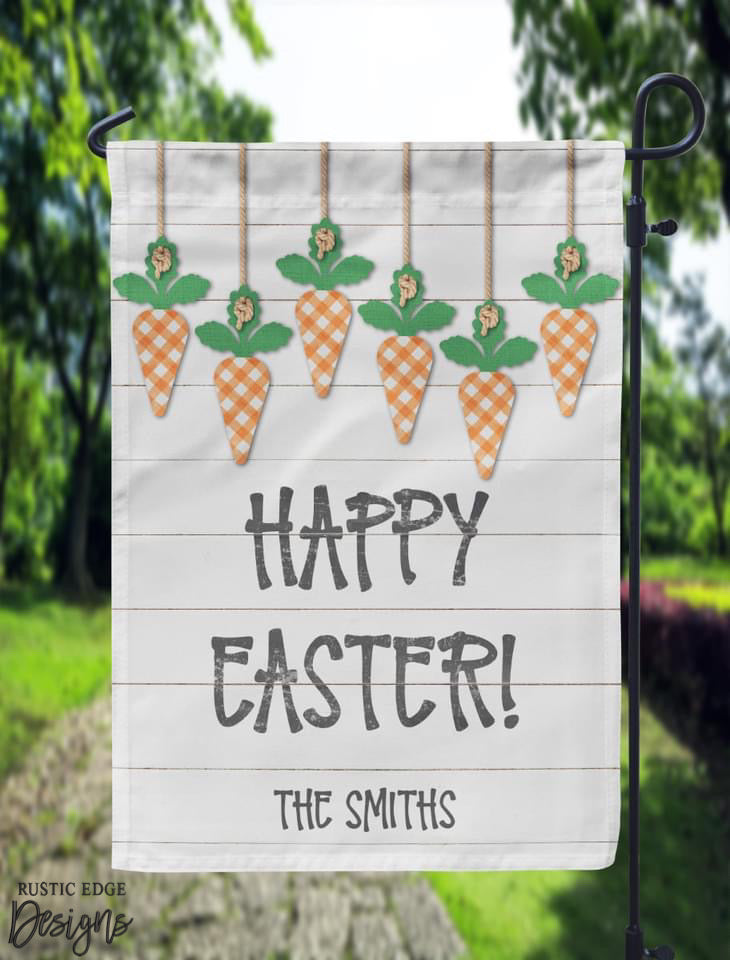 Customizable Happy Easter Garden Flag